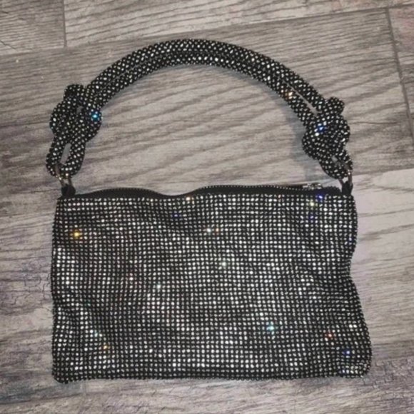 Rhinestone Decor Knot Detail Clutch Bag - Picture 8 of 8